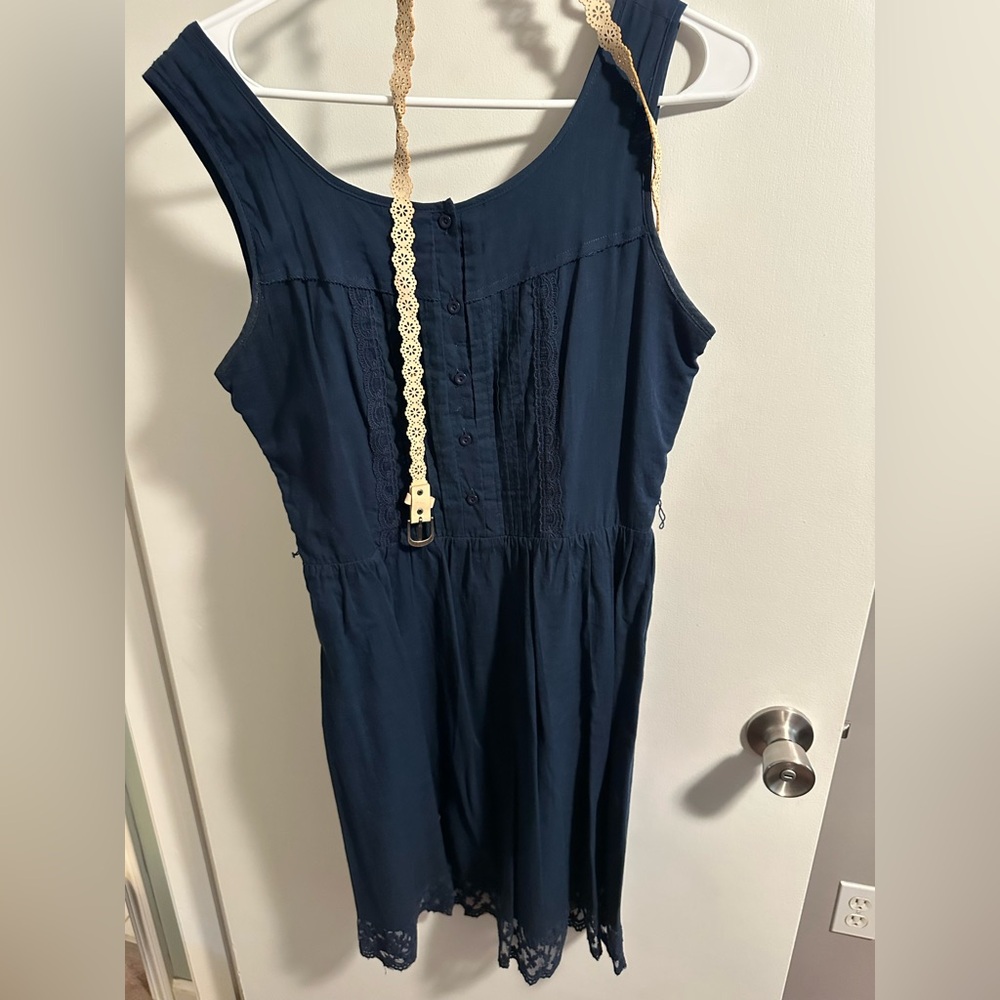 Maurices Dark Blue Dress with Lace Detail
